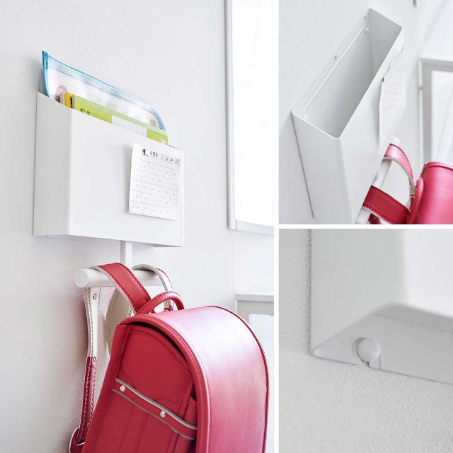 tower 山崎実業 ウォールファイルボックス＆ランドセルハンガー タワー