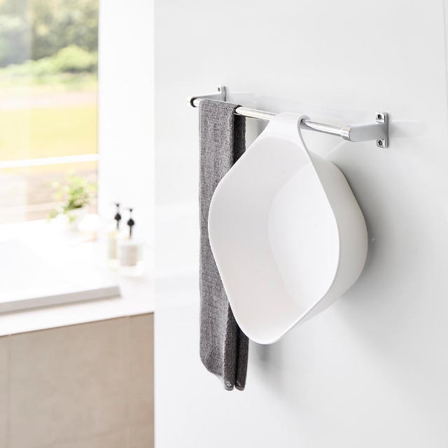 tower 山崎実業 洗面器 マグネット＆引っ掛け湯おけ タワー L