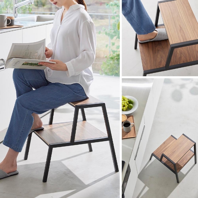 山崎実業 ステップ台 踏み台 タワー 2段 4903208014670 1467 1468 玄関踏み台 脚立 椅子 スツール 腰掛け サイドテーブル プランターラック | tower | 08