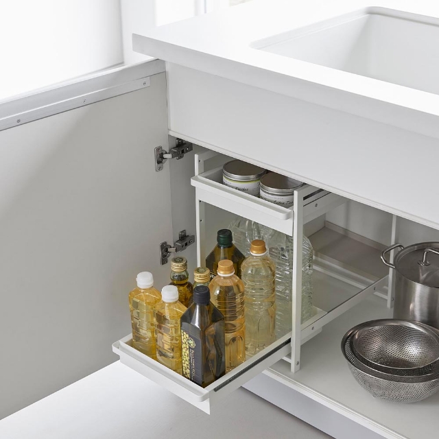 tower 山崎実業 収納棚 シンク下スライドラック タワー 2段 1460 1461