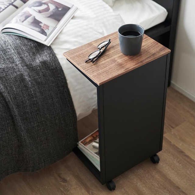 tower 山崎実業 サイドテーブル キャスター付き 目隠し布団乾燥機