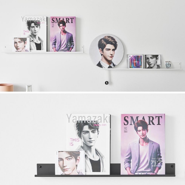 tower 山崎実業 ウォール推し活ラック タワー 石こうボード壁対応