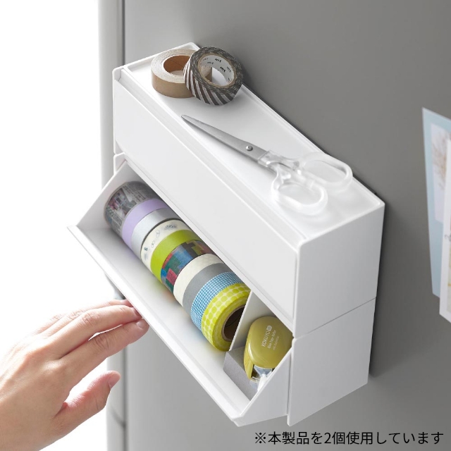 tower 山崎実業 マグネットマスキングテープ収納ケース タワー