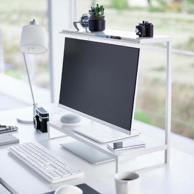 tower 山崎実業 モニター上下ラック タワー 2段 4903208013024