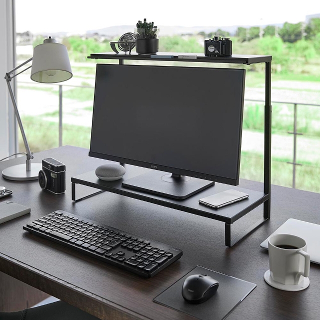 tower 山崎実業 モニター上下ラック タワー 2段 4903208013024