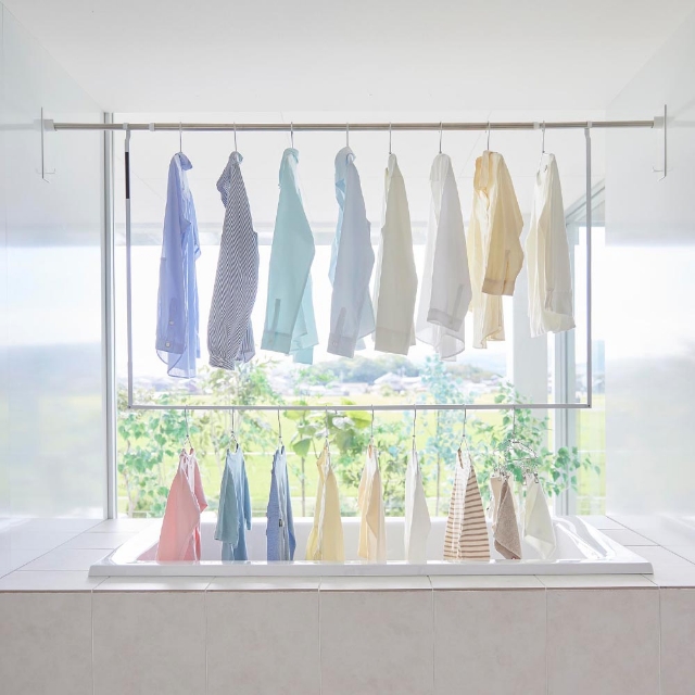 tower 山崎実業 折り畳み伸縮物干し2段ハンガー タワー 4903208012911