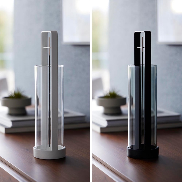 お香立て tower 山崎実業 お香スタンド タワー 灰飛び防止カバー付き