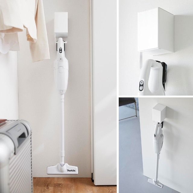 tower 山崎実業 ウォール収納付きコードレスクリーナーホルダー タワー