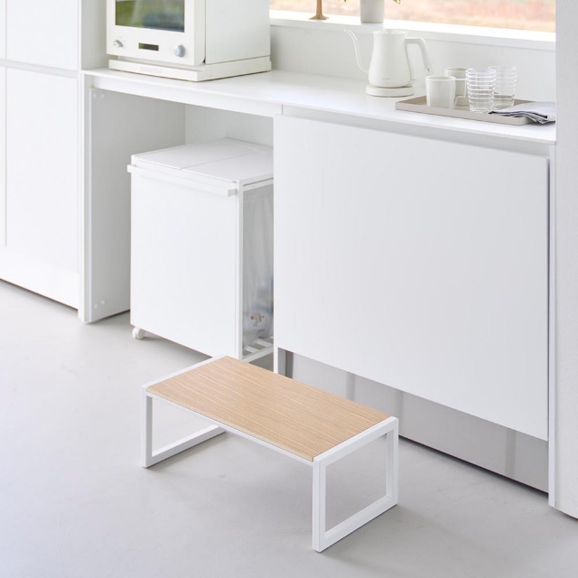 山崎実業 踏み台 タワー W60 4903208101257 4903208101264 ステップ台 玄関踏み台 玄関ベンチ 脚立 椅子 子供 昇降 玄関台 ワイド 幅広 頑丈 木 | tower | 03