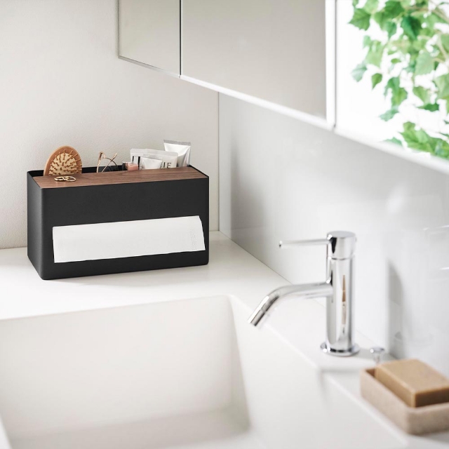 RIN（山崎実業） 山崎実業 厚型対応ティッシュケース＆リモコン