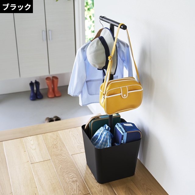 山崎実業 収納付きランドセルスタンド タワー 4903208105989 4903208105996 ランドセルラック ランドセルハンガー ポールハンガー ランドセル掛けの画像