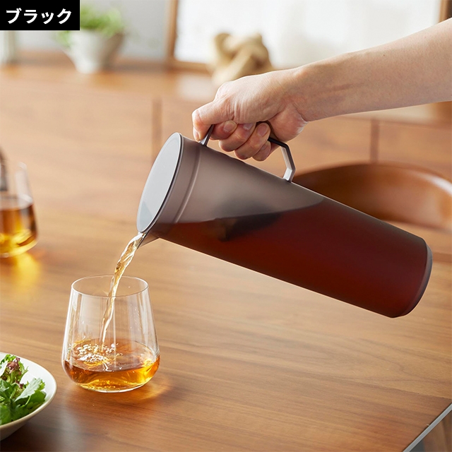 tower 山崎実業 熱湯が注げる冷水筒 タワー ラウンド 1.2L