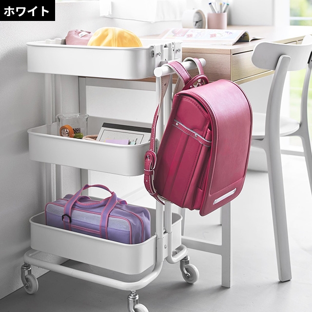 tower 山崎実業 スチールワゴン横ランドセル＆リュックハンガー タワー