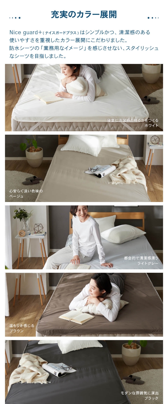 Niceday (ナイスデイ) Nice guard+ ナイスガードプラス しっかり防水フラットシーツ ワイドキング