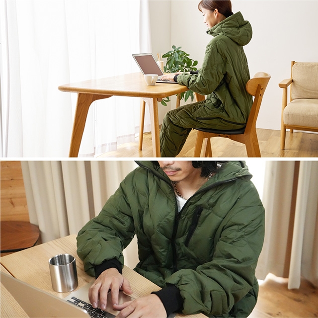 ユクスス 着る寝袋 キャンパーの声から作った、ダウン入りで着て歩ける