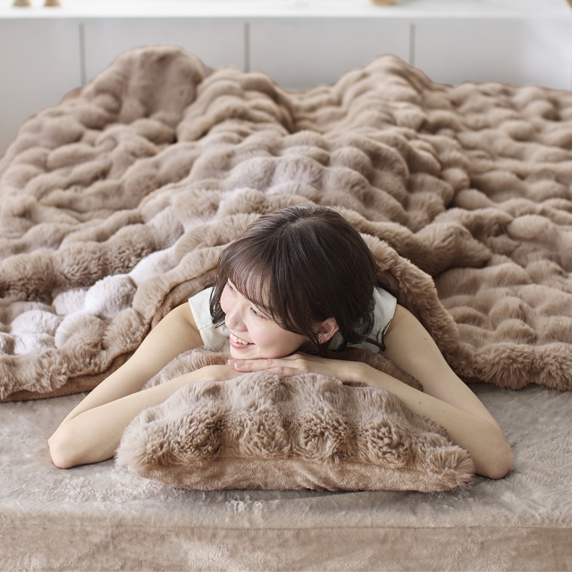 mofua クッションカバー ふんわりもこもこ 45×45cm うっとりなめらか