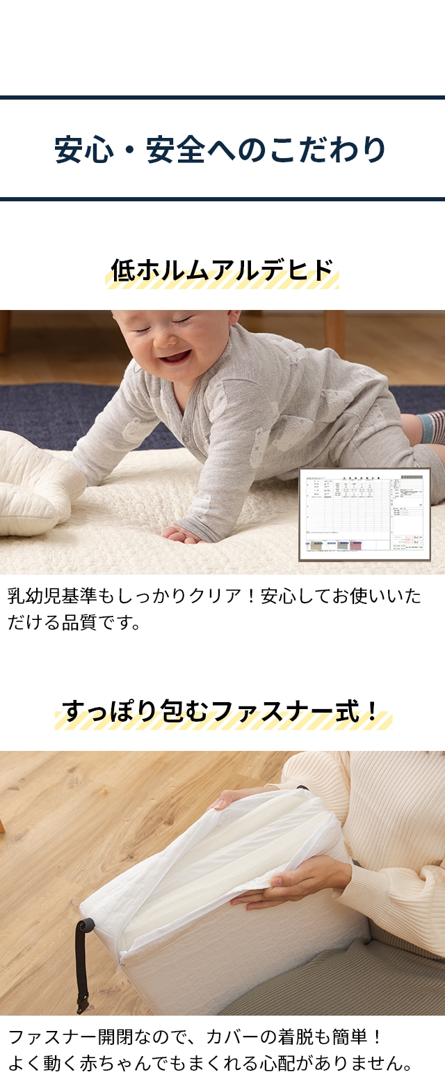 mofua(モフア) イブル CLOUD柄 高さ調節ができるキッズ用のお食事クッション