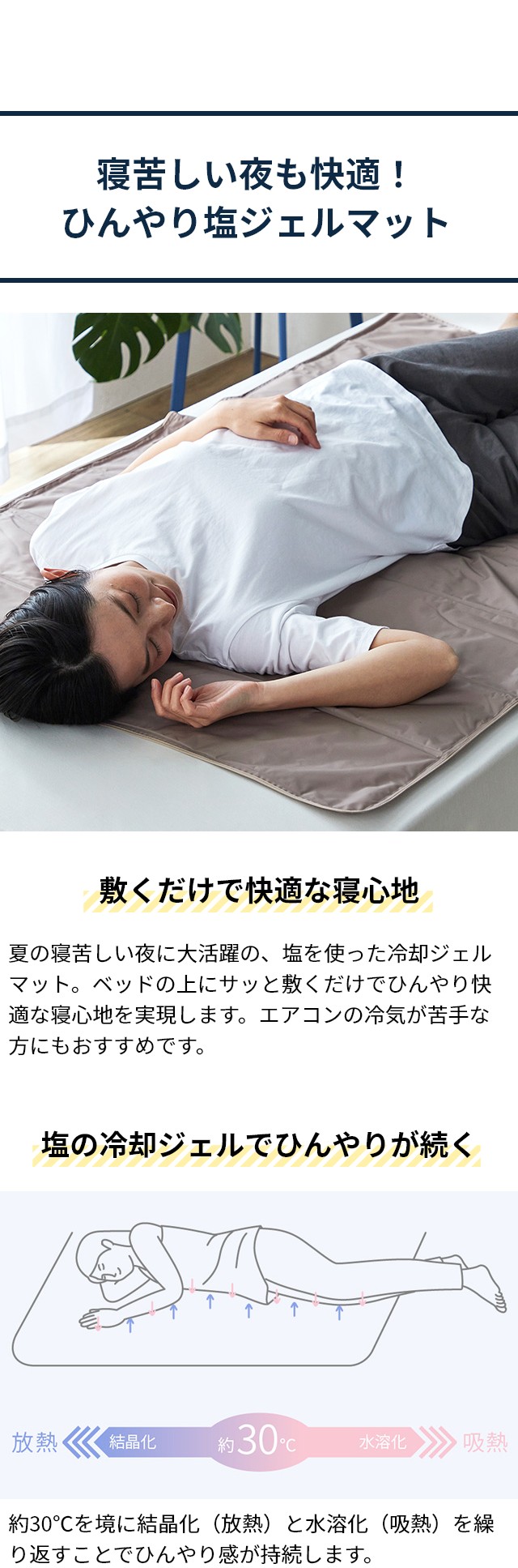 ナイスデイ ジェルマット 塩で冷やす 瞬間冷却 ひんやりジェルマット