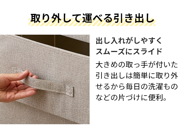 ナイスデイ ユクスス 収納チェスト 生活に馴染む ランドリーチェスト 2