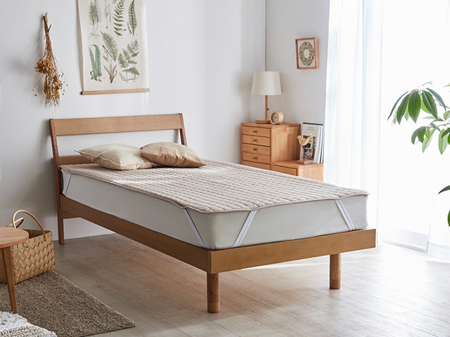 ナイスデイ コットンリネンの敷きパッドSD ベッドパッド 布団パッド