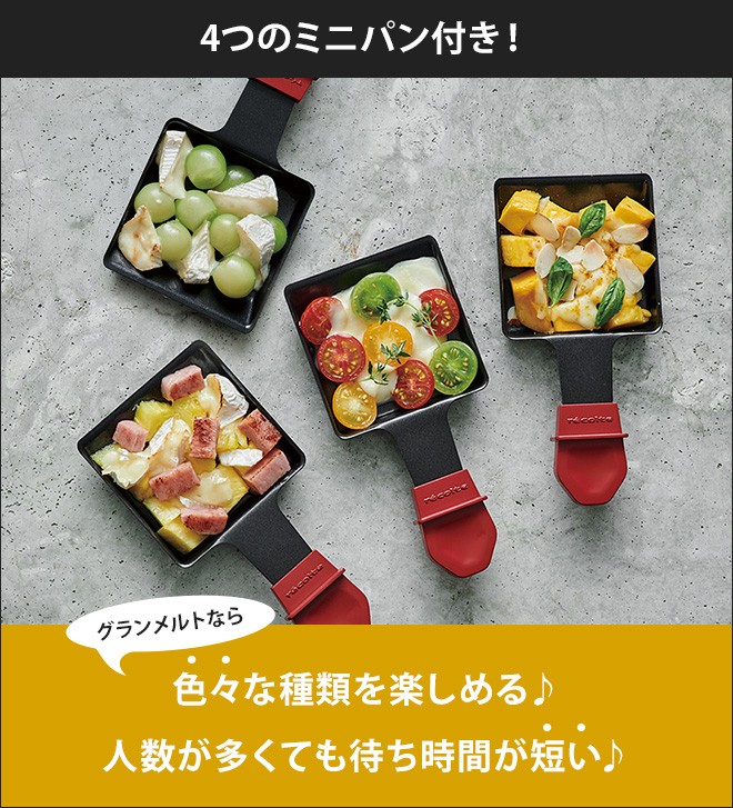 レコルト　ラクレットフォンデュメーカー グランメルト　ピザプレート付き レコルト ラクレット＆フォンデュメーカー グランメルト用ピザプレート
