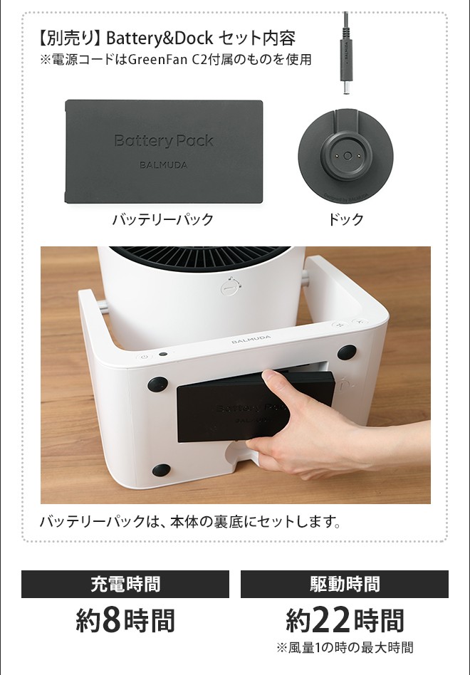 BALMUDA 扇風機 サーキュレーター グリーンファンC2 A02A-WK