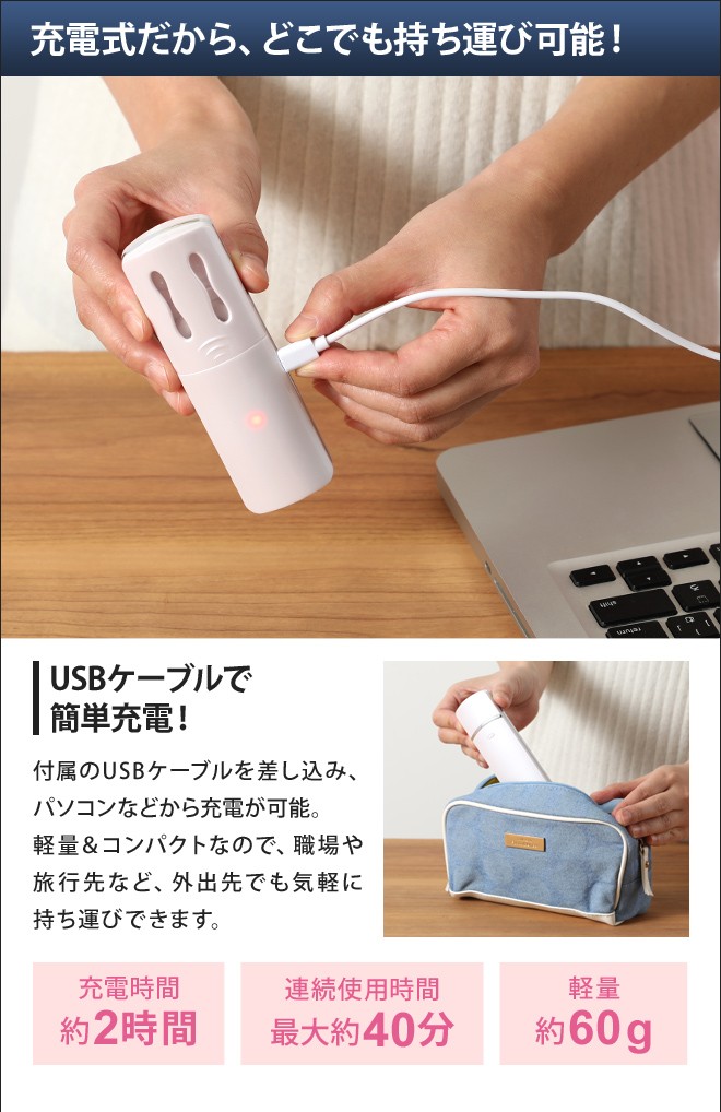 FESTINO（フェスティノ） フェイススチーマー 充電式フェイシャル