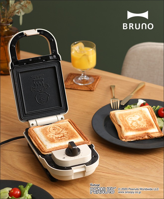 BRUNO ブルーノ ホットサンドメーカーシングル スヌーピー 単品 