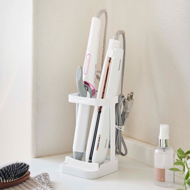 tower 山崎実業 耐熱トレー付き ヘアーアイロンスタンド タワー ヘア