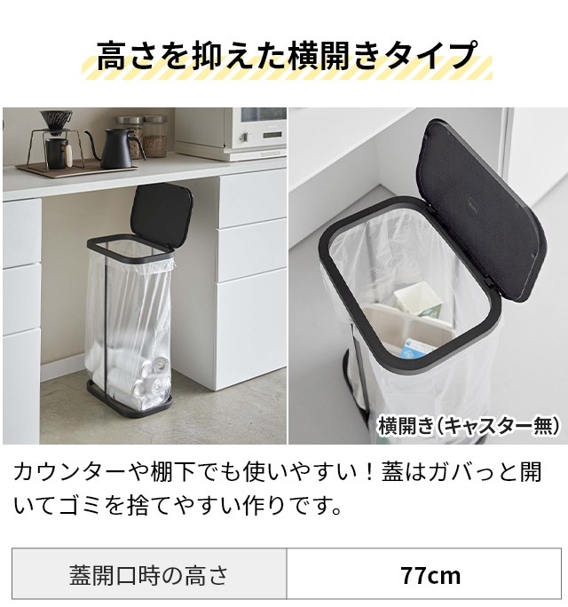 山崎実業 横開き分別ゴミ袋ホルダー ルーチェ 4903208049078
