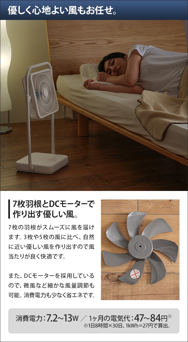 DOSHISHA（ドウシシャ） 扇風機 充電式 TATAMUファン FBV-193B