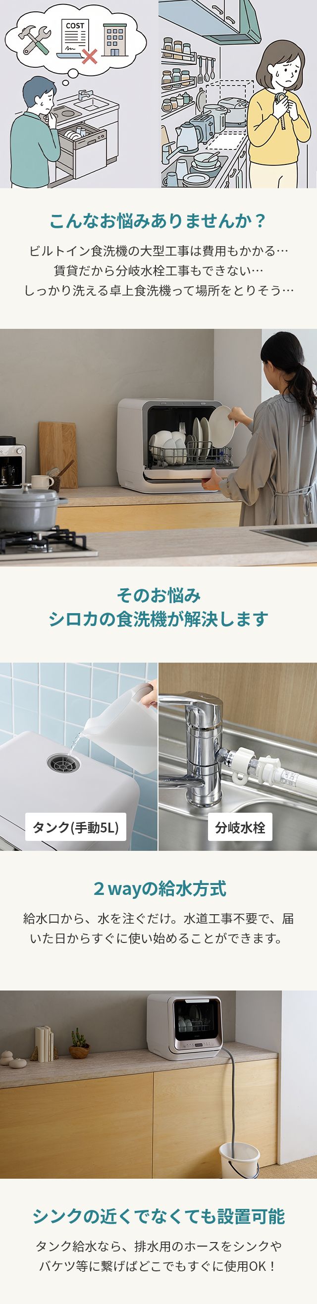 siroca (シロカ) 食器洗い乾燥機 ベーシックシリーズ SS-M171