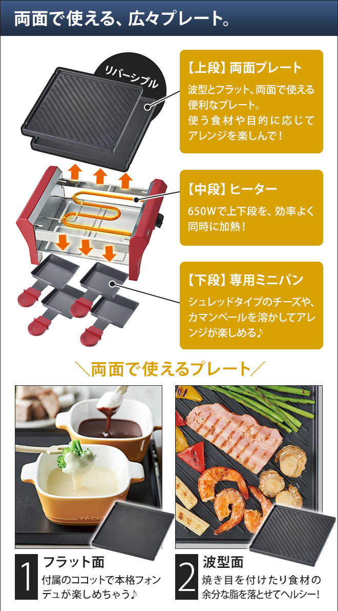 recolte（レコルト） ラクレット＆フォンデュメーカー グランメルト 4