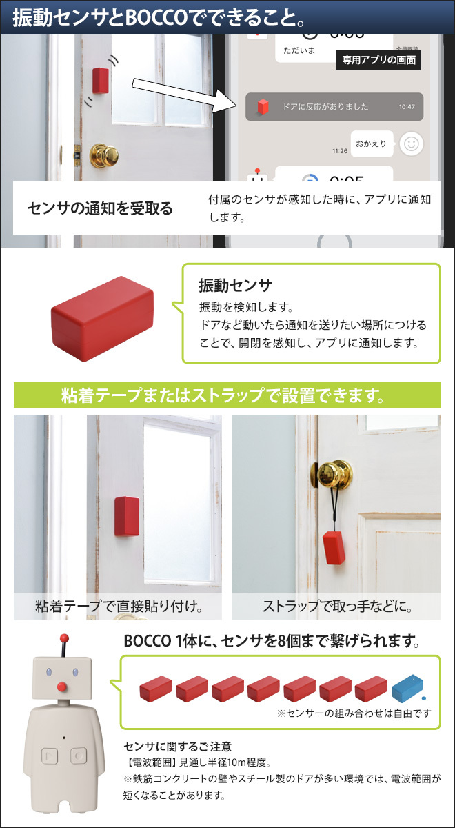 BOCCO ボッコ 専用振動センサ コミュニケーションロボット : セレクト