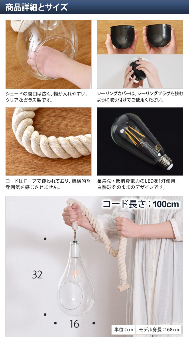 スワン電器 ボタニック ハンギングライト 1灯 LED付属 ペンダント