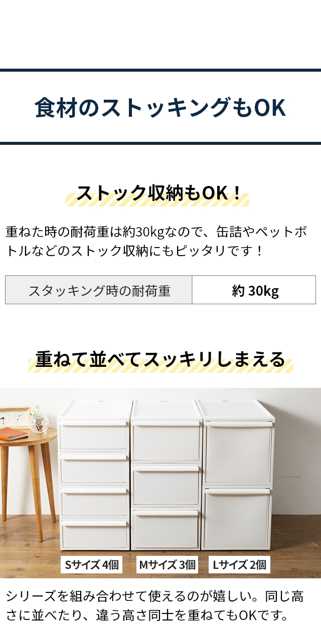 like-it（ライクイット）クローゼットシステム 引き出しL 2個セット