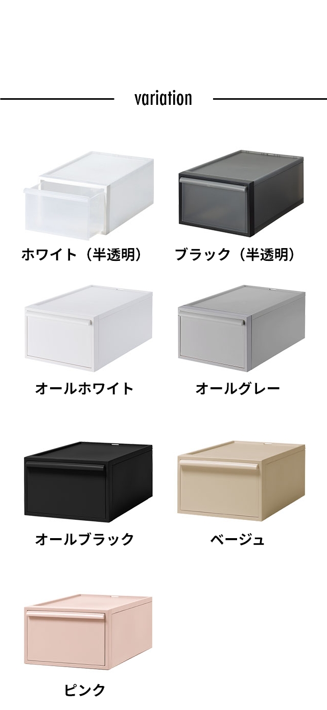 like-it(ライクイット)クローゼットシステム 引き出しM 3個セット