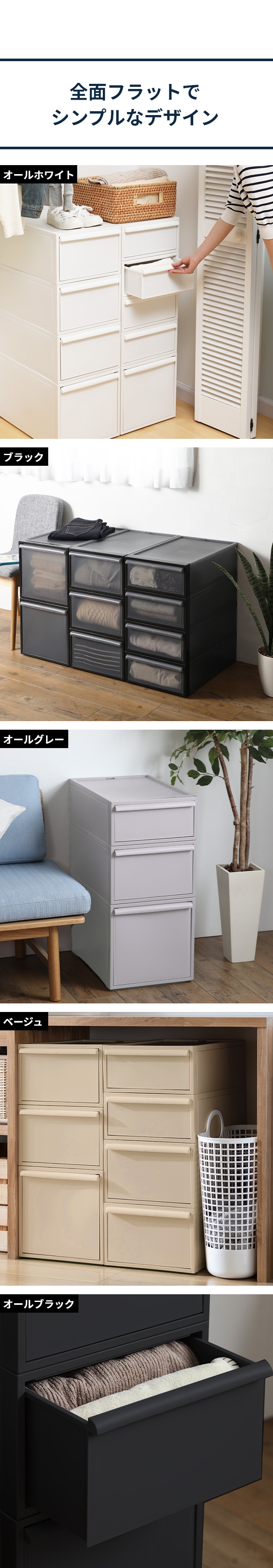 like-it（ライクイット）クローゼットシステム 引き出しM 3個セット