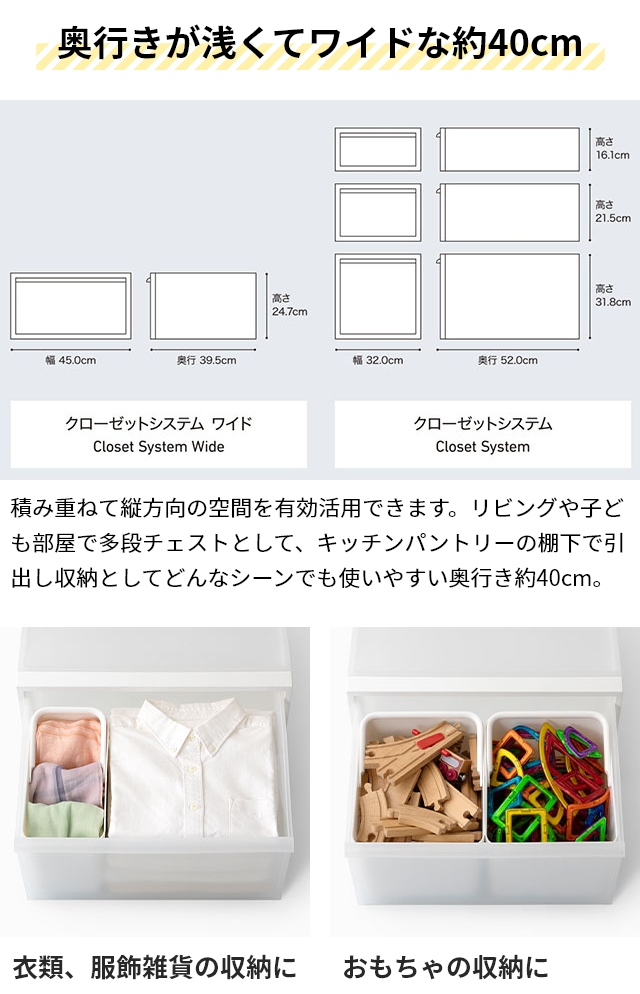 Like-it（ライクイット） 選べる豪華特典 クローゼットシステム引出しM