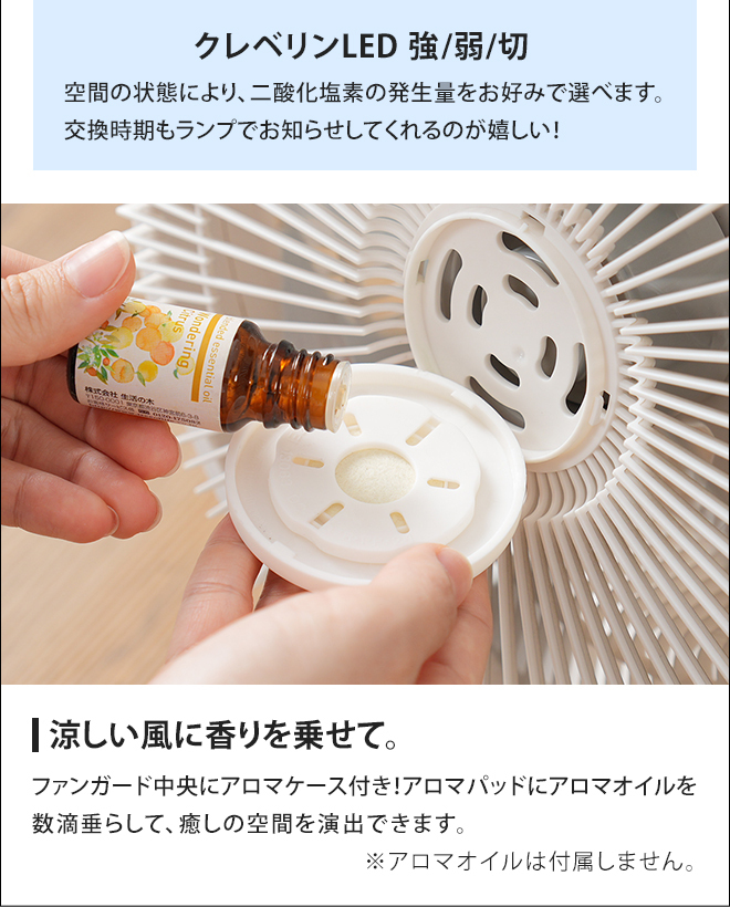 扇風機ブランド『kamomefan』新モデル第2弾！ クレベリンLED搭載