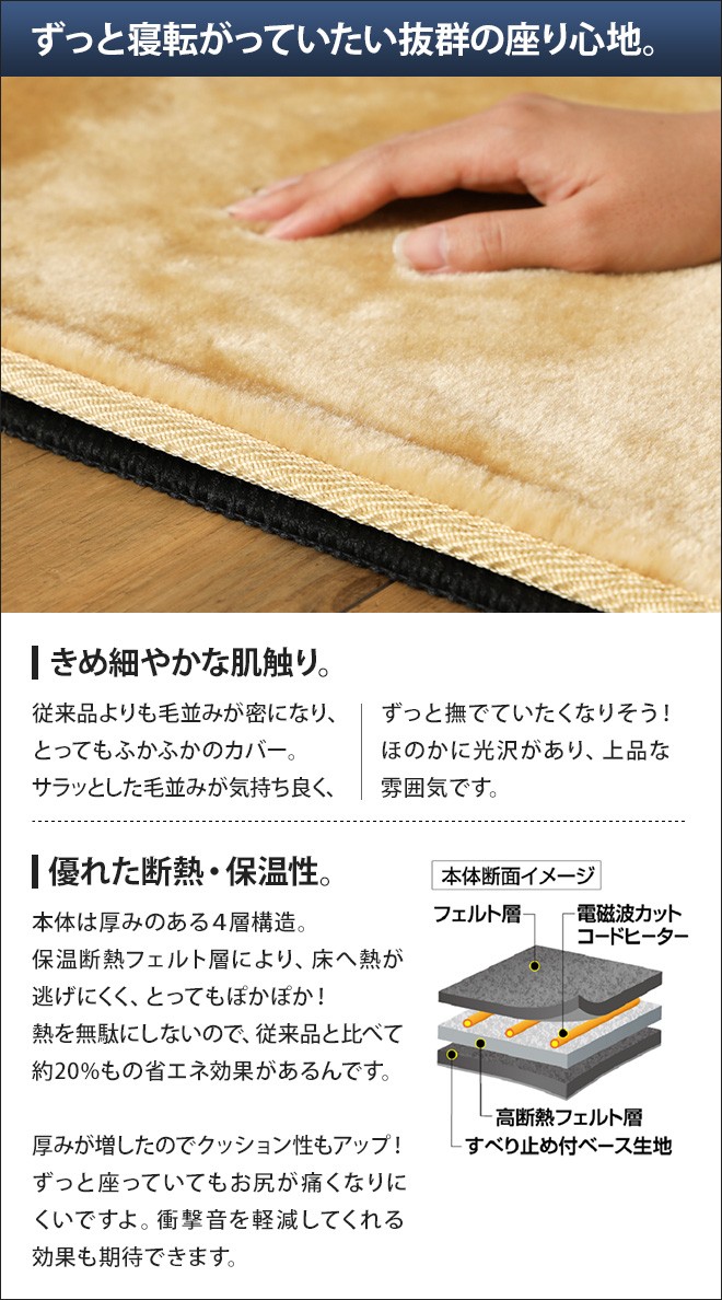 電気ホットカーペット 3畳タイプ（本体のみ） ZCB-30P
