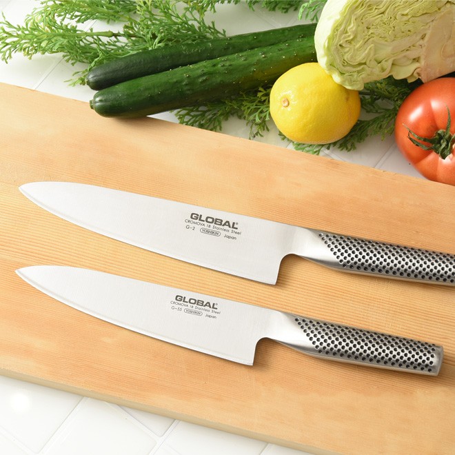 GLOBAL　グローバル　G-55　牛刃　メーカー研ぎ直し済み Amazon｜グローバル 牛刀 刃渡り 18cm G-55｜菜切り包丁