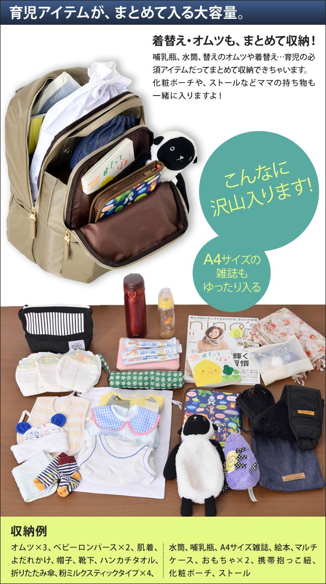 マザーズバッグ リッタグリッタ マザーズリュック ママバッグ 