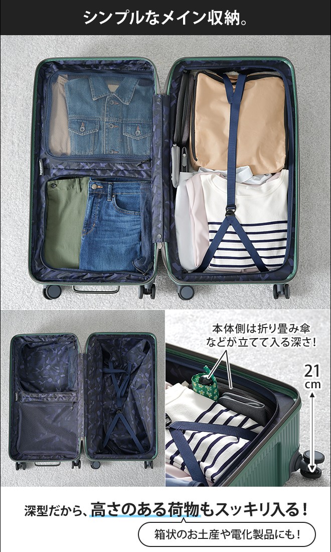 スーツケース ハードジップキャリー innovator イノベーター 92L 深型 スリム 縦長 Lサイズ 大容量 トランク キャリーバッグ キャリーケース おしゃれ innovator（イノベーター） ハードジップキャリー 92L : セレクト