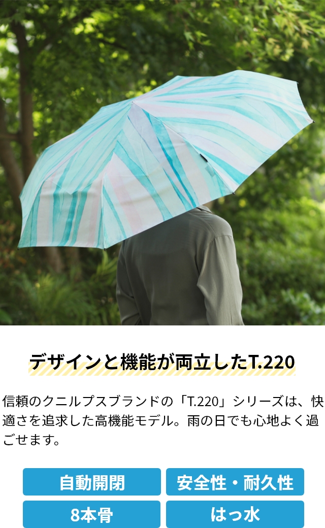 Knirps クニルプス 吸水傘ポーチの特典 折りたたみ傘 自動開閉 T