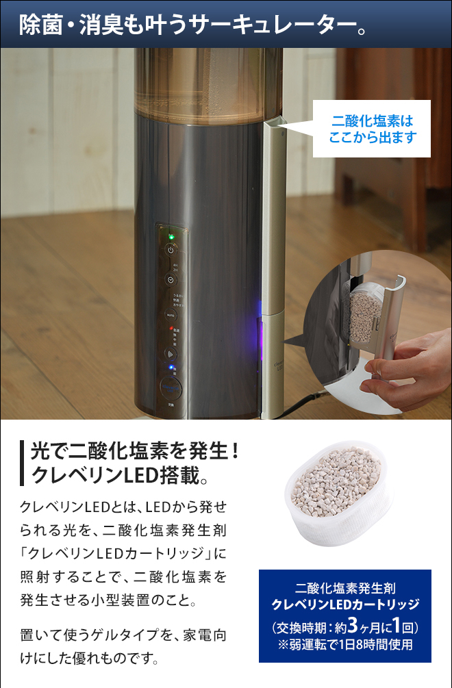 クレベリンLED搭載 ハイブリッド式加湿器 : mod-chmir : セレクト