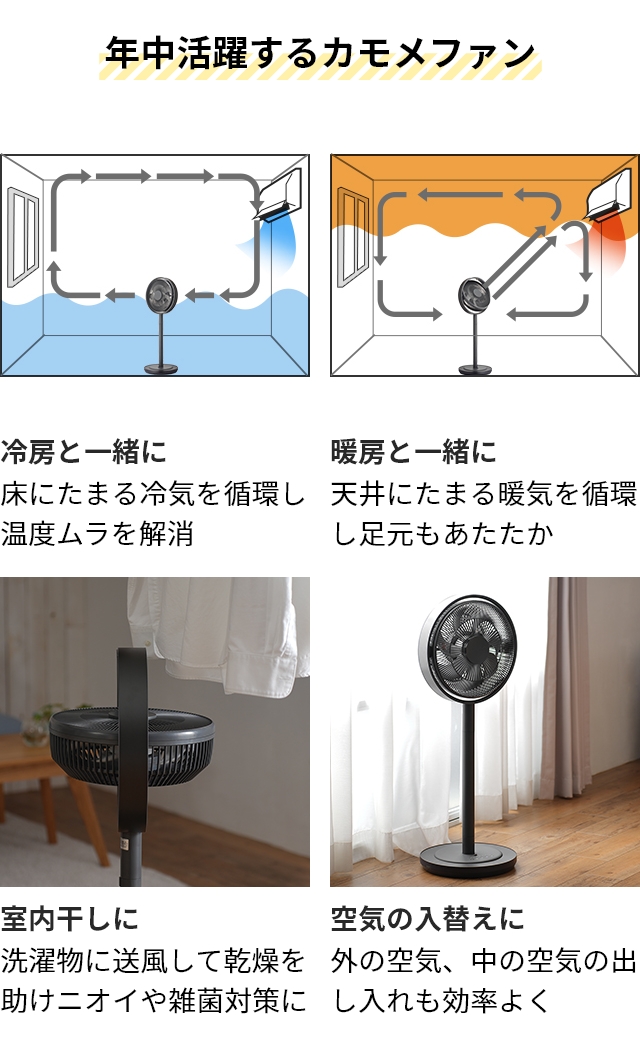 扇風機 選べる2大特典 カモメファン リビング K-F28AY リビングファン リビング扇風機 静音 寝室 dc dcモーター おしゃれ 部屋干し  衣類 乾燥 梅雨 省エネ