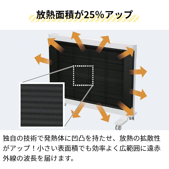 インターセントラル 選べる豪華特典 遠赤外線ヒーター マイヒートセラフィ MHS-1200B パネルヒーター 暖房器具 足元 省エネ タイマー付き オフィス 赤ちゃん｜aqua-inc｜08