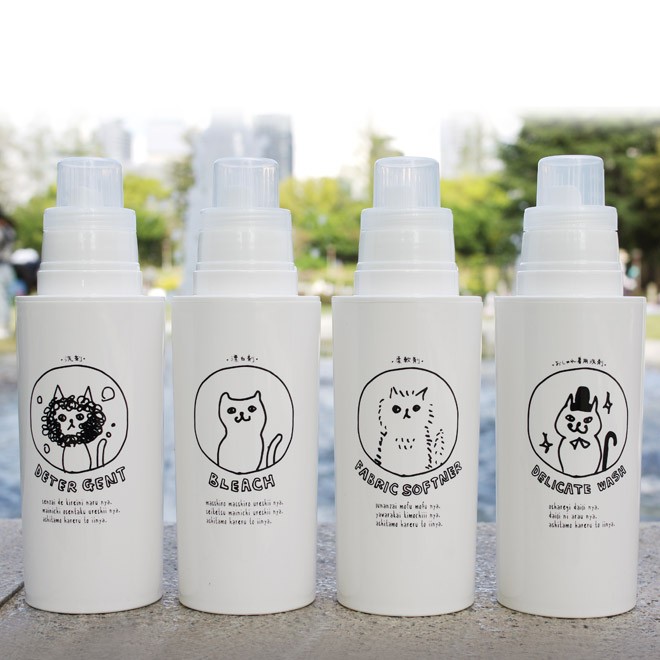 ディスペンサー 詰め替えボトル 洗濯洗剤用 ネコランドリー : セレクト