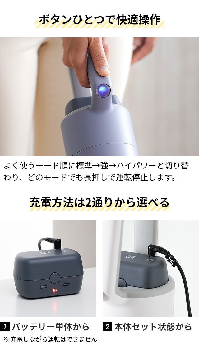 プラスマイナスゼロ 2大特典 掃除機 コードレス コードレスクリーナー G040 XJC-G040 スティッククリーナー ハンディクリーナー コードレス掃除機 スタンド 車 | ±0 | 15